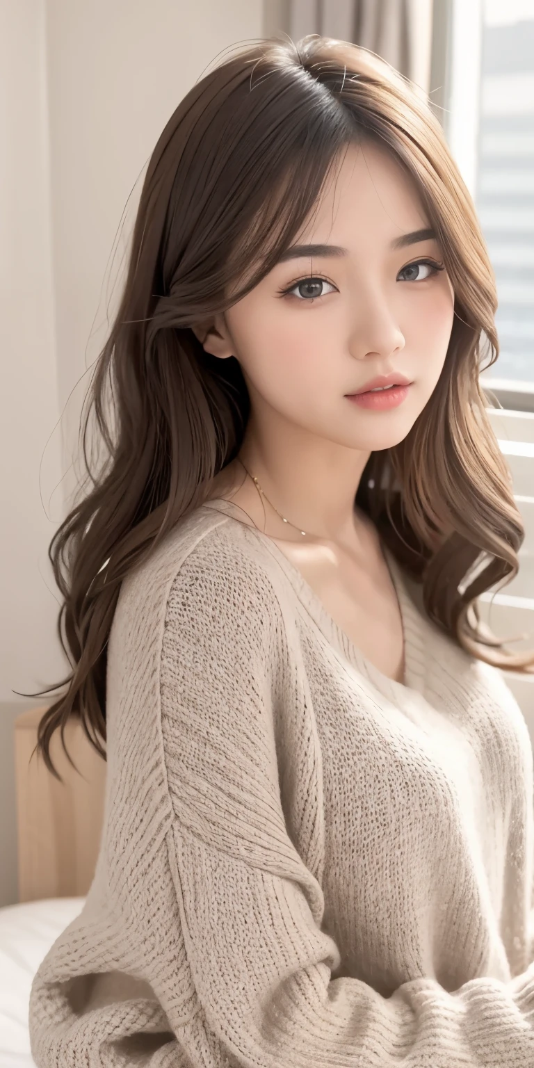 1girl walking on the river, mix4, sweater, pillow, lips, open_mouth, realistic, photo_\(medium\), solo, stuffed_animal, stuffed_toy, teddy_bear, (masterpiece), (realism: 1.3), super detailed, (High detail skin: 1.2), (Best quality: 1.0), (Ultra resolution: 1.0), (ULZZANG-6500: 0.3), wavy detail hair, long hair, sunshine, (beautiful detail makeup), (sexually aroused blush, heavy breath: 1.0), floral theme petals scattered, (soft light bloom: 0.5)