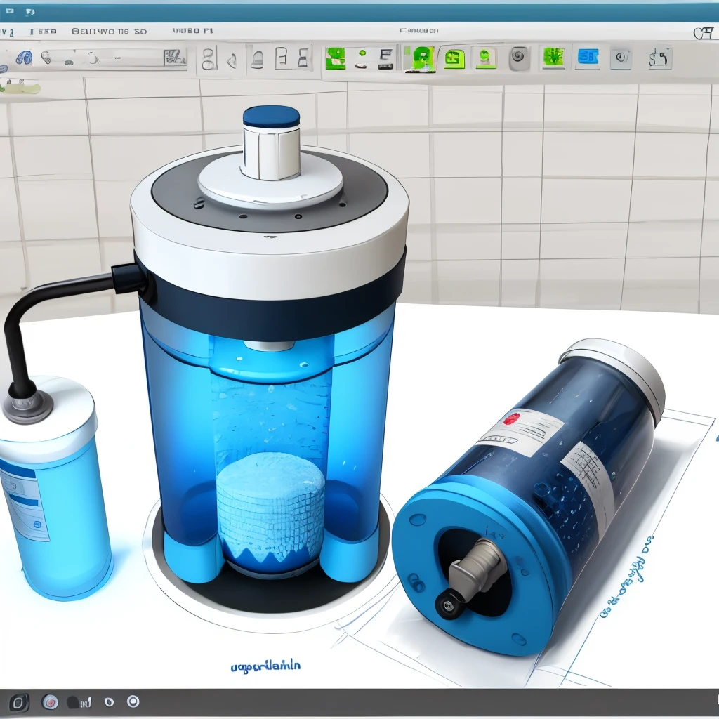 Sketch a 2d water filter design