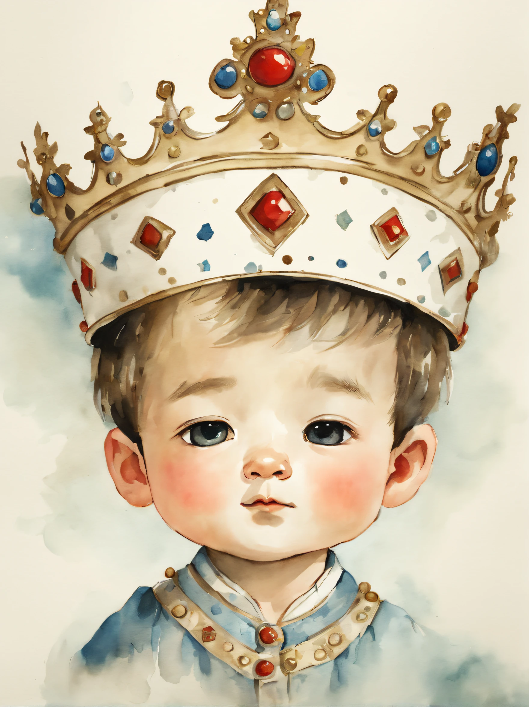 Create a boy giving a crown to ther 
