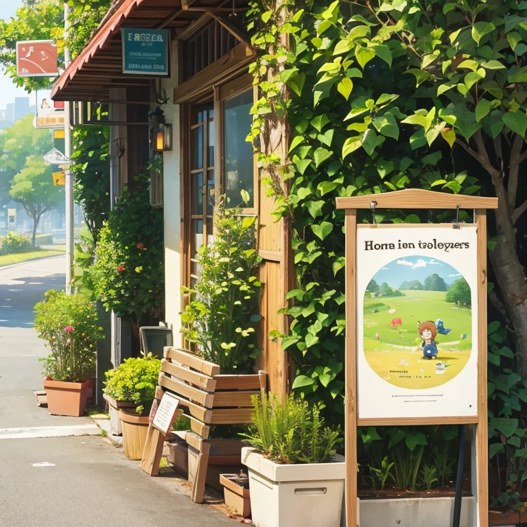 plants trees to protect ecology,Holiday poster,Cute healing