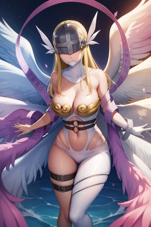 Angewomon, corpo inteiro, pose de modelo, Angewomon, blonde hair, (olhos cobertos:1.7), cabelos longos, seio grande, usando capacete,
QUEBRAR asas de anjo, bareshoulders, luvas de cotovelo, asas emplumadas, Luvas, head wings, capacete, umbigo, pink bow, fita, single elbow glove, single glove, thigh strap, Asas,
quebrar olhando para o espectador,
quebrar ao ar livre, cidade,
quebrar (master part:1.2), best quality, high resolution, Unity 8k papel de parede, (illustration:0.8), (belos olhos detalhados:1.6), Rosto extremamente detalhado, perfect lighting, CG extremamente detalhado, (perfect hands, anatomia perfeita),