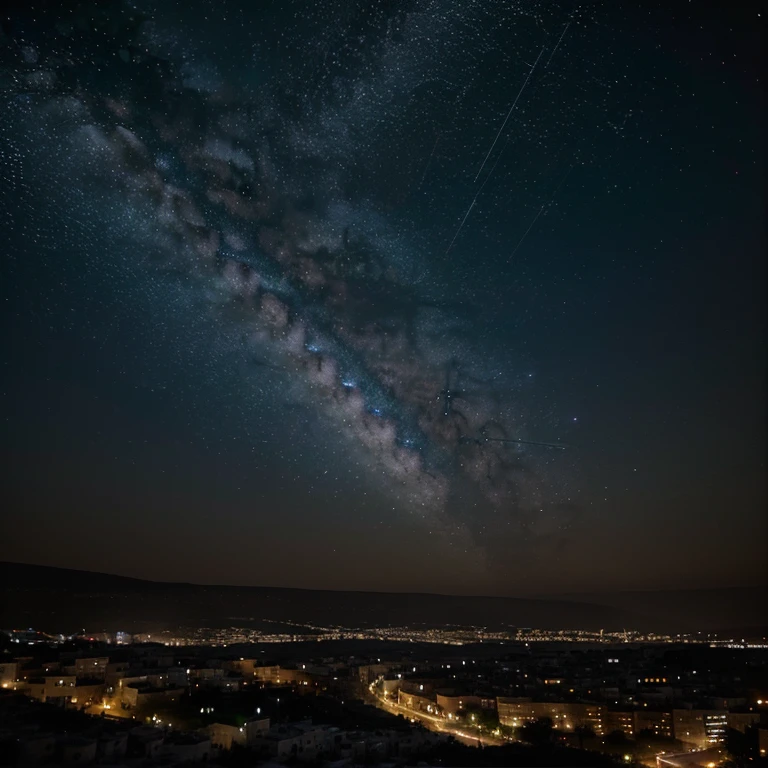 masterpiece, high resolutionm a peaceful night sky over Bethlehem, with bright twinkling stars and a sense of calm and serenity.