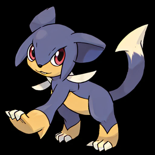 pkmn, big eyes, eyes wide open, tail, big ears, tall, cute, scary, small, on two legs, on four legs, fluffy, small nose, cartoon, bear,