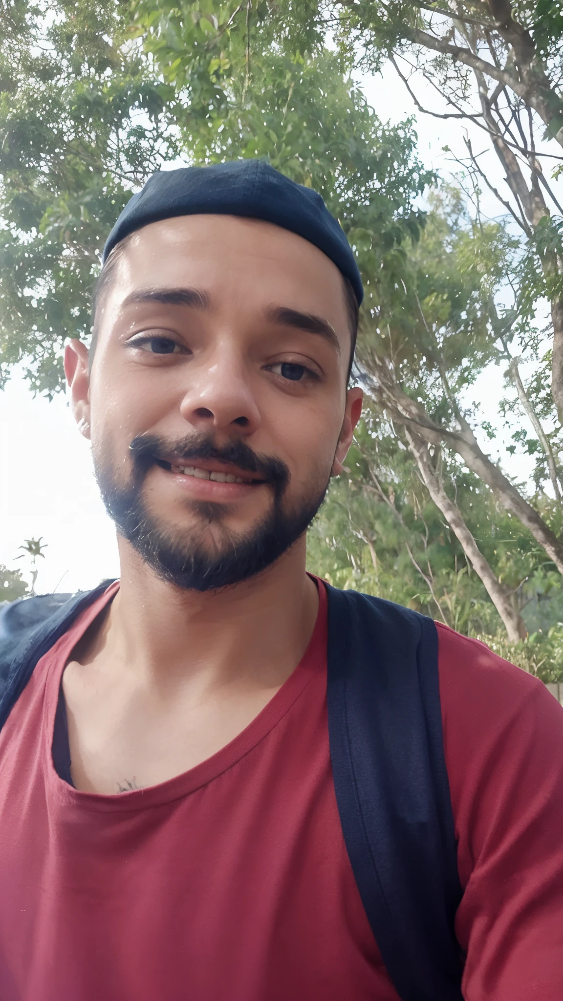 A happy cute boy standing short hair with dark blue cap , vestindo uma camisa azul , , fundo branco, barnet, Tom, Estilo Pixar, ......3d, desenhos animados, rosto detalhado, asymmetrical 16k
