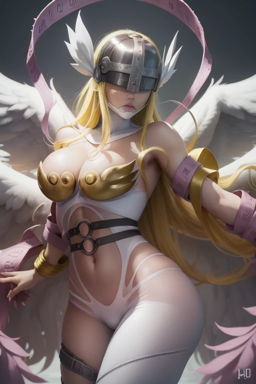 Angewomon, corpo inteiro, pose de modelo, Angewomon, blonde hair, (olhos cobertos:1.7), cabelos longos, seio grande, usando capacete,
QUEBRAR asas de anjo, bareshoulders, luvas de cotovelo, asas emplumadas, Luvas, head wings, capacete, umbigo, pink bow, fita, single elbow glove, single glove, thigh strap, Asas,
quebrar olhando para o espectador,
quebrar ao ar livre, cidade,
quebrar (master part:1.2), best quality, high resolution, Unity 8k papel de parede, (illustration:0.8), (belos olhos detalhados:1.6), Rosto extremamente detalhado, perfect lighting, CG extremamente detalhado, (perfect hands, anatomia perfeita),