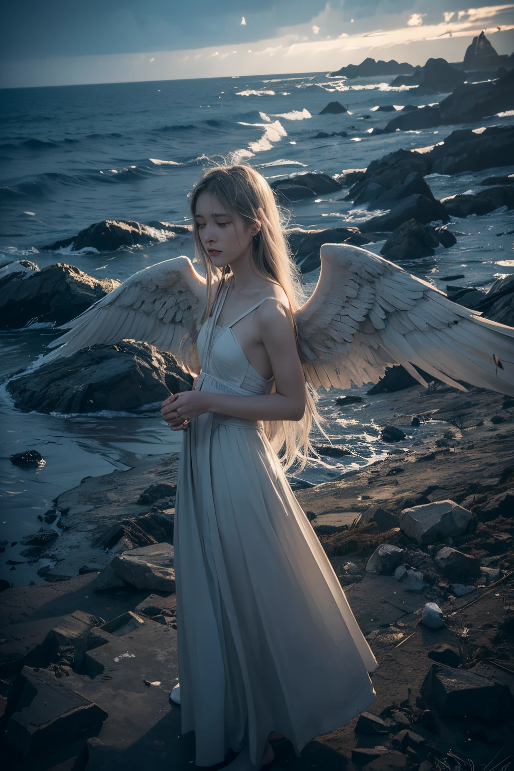 I can'Don't give up when the angel breaks his wings and falls, I can'Don't give in when all is lost,my'I'll take you with me at dawn,We will live forever The gray sky will drive away the light I won'No more fighting now only darkness will divide forever I will stand up I will end this