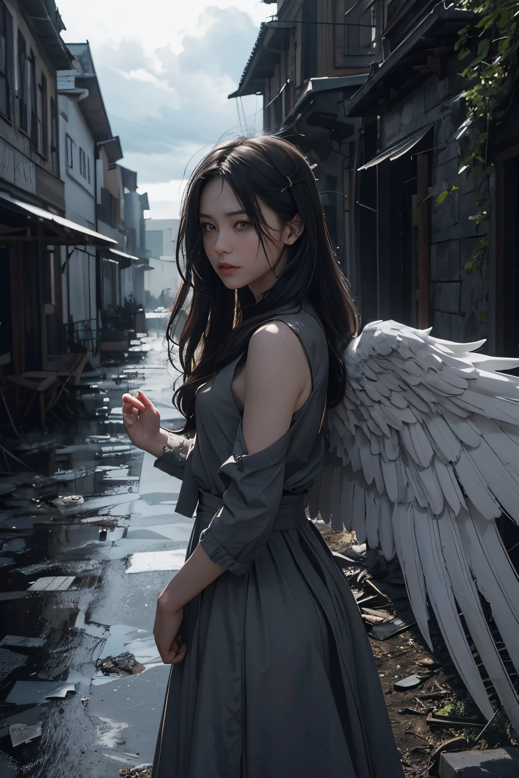 Giant angel wings,