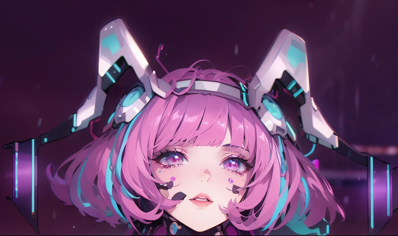 face to the viewer,flatter,Royal sister demeanor,mature,cyber punk style,Mechanical dressing