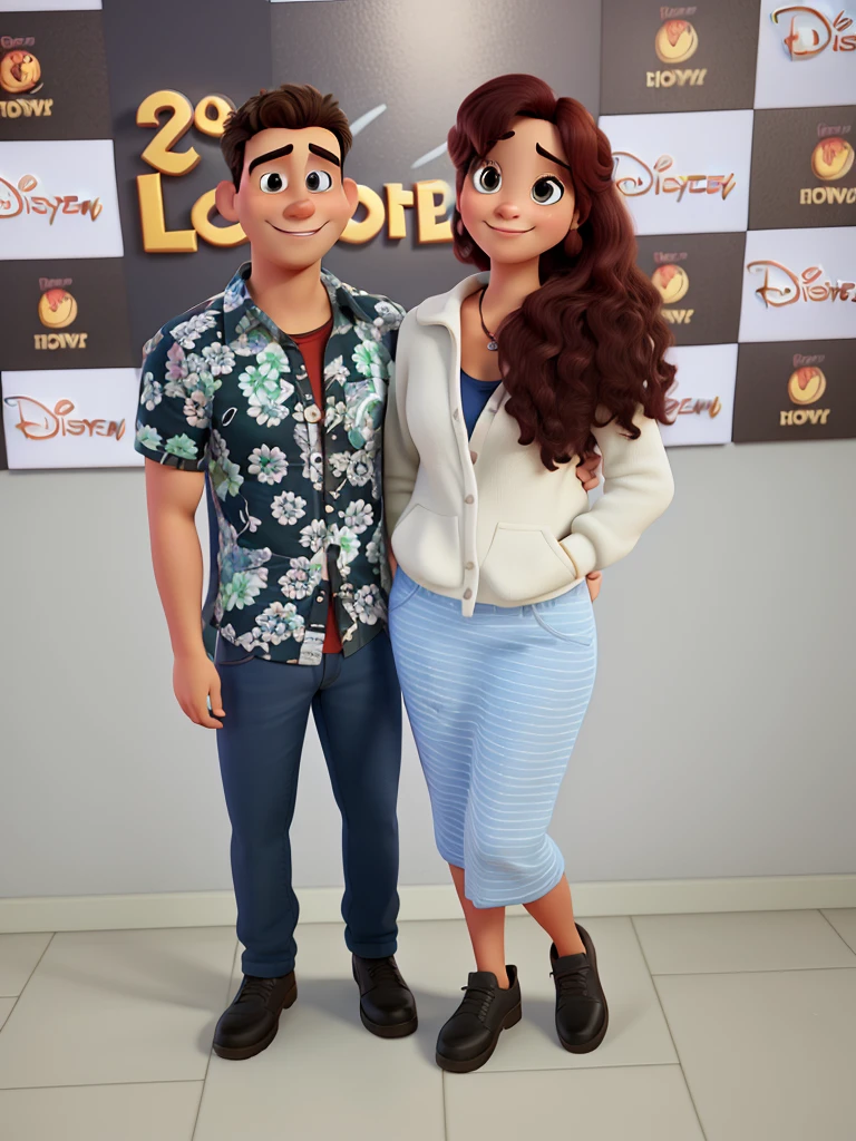 A disney pixar style couple, in a congado similar to the hobts high quality, best quality