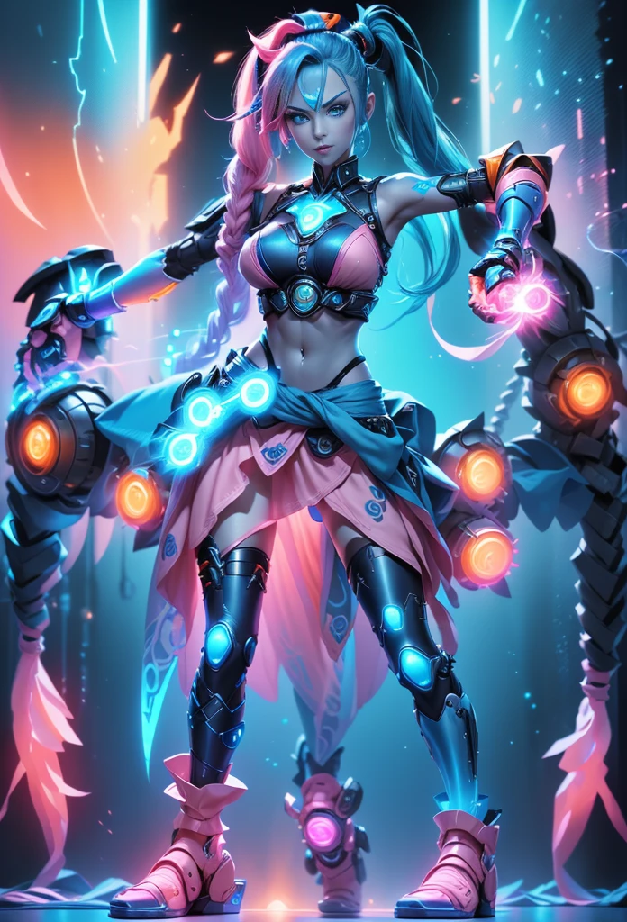 In a very grand scene,The extra-large wide-angle lens captures the appearance of a female centaur。She is tall,It has the ultimate curvy beauty,The muscles are slender and firm,Beautiful lines。Her facial features are tough and coquettish,Always with a sunny smile。She wears special tight-fitting equipment with a strong sense of technology,Step on multifunctional off-road style heels,Delicate and practical protective gear is worn on the hands, feet, wrists, neck and shoulders。The detection equipment around you flashes various cue lights and neon-like information screens,Let her exude a charming brilliance。Use Midjourney's advanced tools,Design special tight-fitting equipment for female centaurs,Highlight her unique physiological characteristics and appearance details,Add realism。And in her adventure scene,Spectacular views of nature,Such as the sky where storms and sunny days alternate、Brilliant rivers of stars and auroras、The snow-capped summit of Mount Everest、Fireworks in the mountain town, etc。ao mesmo tempo,Away from the hustle and bustle of Long Beach Pier is a neon-lit spaceship docked,Create a fantastic scene。Use Midjourney's advanced tools and multiple color palettes、Brush Strokes、Texture tools and model packages,It shows a sense of atmosphere where beauty and charm coexist。The charm of the female centaur is highlighted through color and lines,Enhance realism with detailing,Create a surreal dreamy feeling。Additionally,Use Midjourney's tools to add a variety of extreme sports gear and cultural trinkets to the female centaur,Create intricate hairstyles and outfits,Give her a sense of premium。She never flinches,Regardless of the terrain,can respond quickly,Even the extreme geography and dangerous terrain of aliens cannot stop her。Use Midjourney's powerful tools,You can do it with incredible detail and beauty,Bring this ultra-grand and beautiful scene to life。Ultra-grand scenes,super wide shot, hdr,(真实感,Masterpiece quality,best qualtiy),