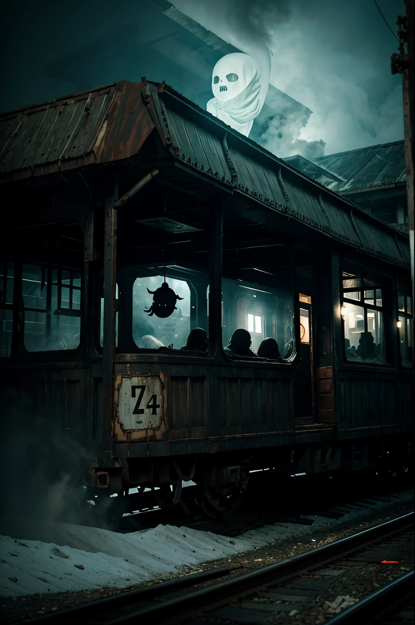 A very scary and haunted ghost train