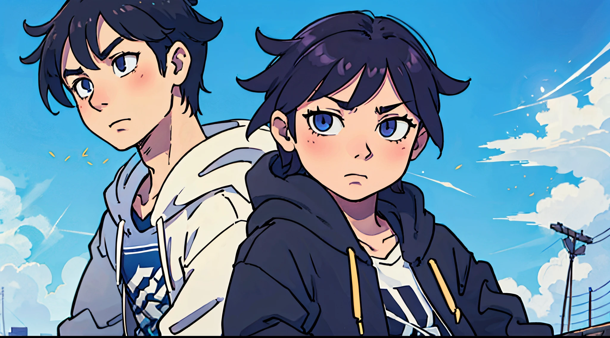 Cool hoodie boy anime icon