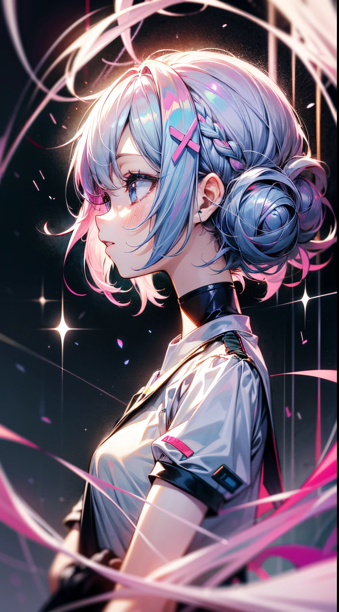 VOCALOID、One girl、colourful hair、PastelColors、dome、cute little、Music Background
