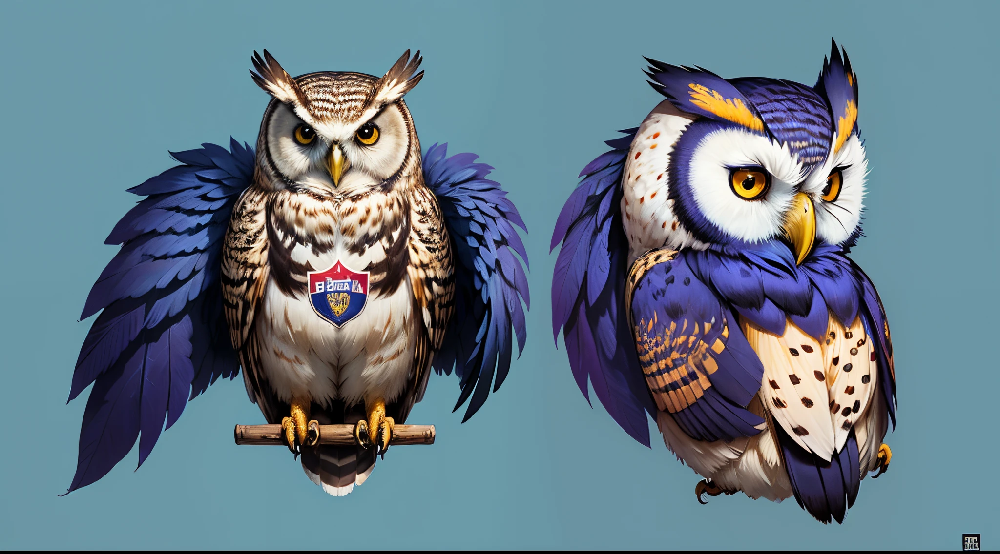 Owl logo for varsity back design