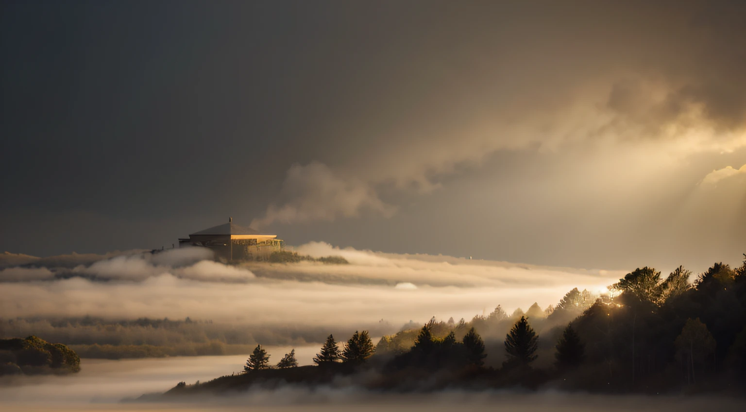 Full background made of a foggy, golden-like tone. Nothing else is in the image.