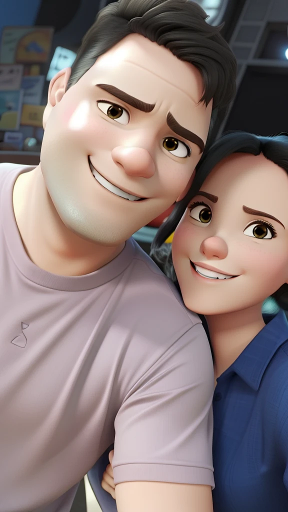 Casal estilo Disney pixar, alta qualidade, melhor qualidade