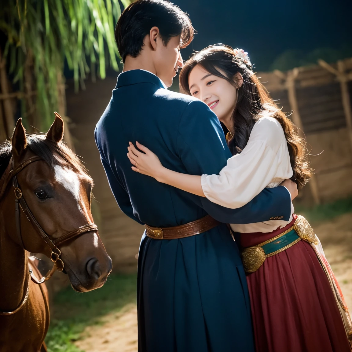 This story is、It is a masterpiece painted with the highest quality images.、An ultra-beautiful world with ultra-high resolution。The story is、1male people1It focuses on pure love and love romance woven by female protagonists.、It also includes elements of historical romance。The setting is Dua, the prince of the Chagatai Khanate, a nomadic equestrian tribe of medieval Central Asia.、It is a meeting of El Ikmish, the princess of the oasis city of Gaochang Huihak, a settled agricultural people.。The story is on the banks of the Ili River and the court ordo of the Chagatai Khanate.々Deployed in a place、It tells the story of the prince until he brings his beloved princess back to his home base。Two people who share feelings、The joy of affection or the first々Hugging each other while feeling the feeling、Snuggling。Smiles and excitement、The crush of the heart is depicted.、A fantastic scene is expressed in which soft moonlight illuminates the pitch-black darkness.。The images are sweet and gorgeous、It has a splendid and elegant atmosphere.、Dramatic and romantic developments unfold。The story is heartfelt.、Lyrical elements are also included。