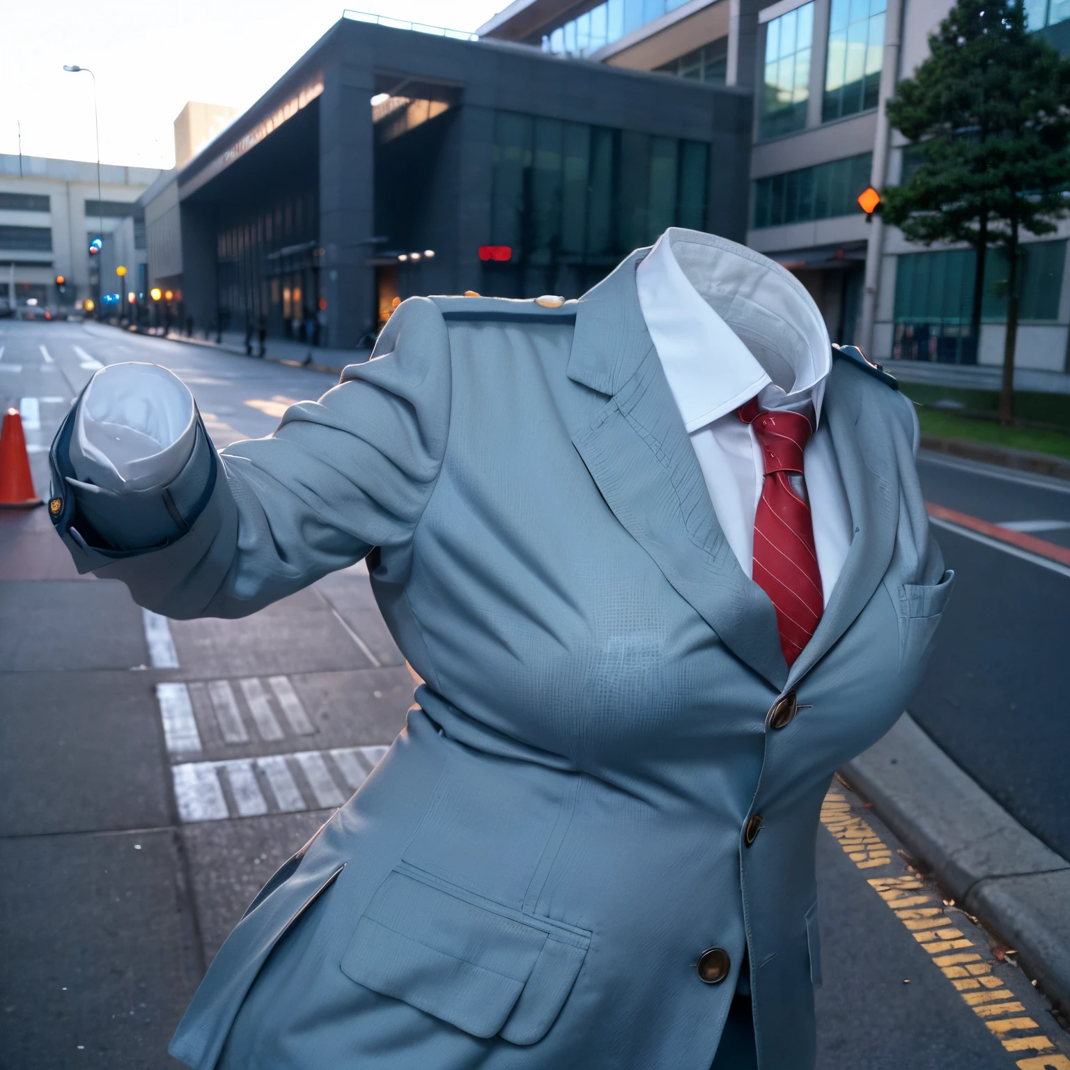 (chubby, fat), school uniform, school tie, in summer, (from back:1.6), (chest pocket), (cute pose), (invisible, no humans, headless, faceless:1.5), (cute big breasts), (close-up shot of hip), (16k, RAW photo, best quality, masterpiece:1.3), (realistic, photo-realistic:1.37), photon mapping, radiosity, ((Hasselblad photography)), physically-based rendering