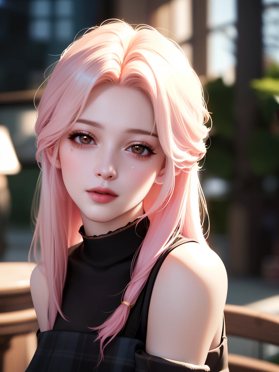 realistic, realism, photorealism, photo-realistic, high contrast, (photorealistic:1.4), (perfect female figure), 8k high definition detailed realistic,NSFW,  (best quality, masterpiece:1.2),  photon mapping, radiosity, physically-based rendering, best quality, highly detailed, 1girl,fserah, black legwear, plaid shirt, skirt, thighhighs, full body