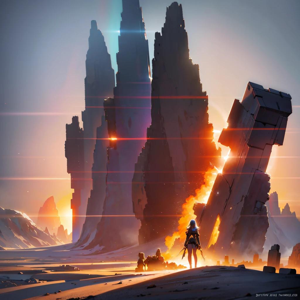 he Great Rift Valley region of the Martian Mo River alluvial plain，Rock Sugar Onyx nuclear-powered command gunboat Black Gold Cruiser Tower Snow Red Marble Glow Space Station 1:3 Models，starrysky，Cyberpunk art of a，Rembrandt light，Detail portrayal，macro shot，surface reflection，high definition detail，Dingdall effect，Light and shadow intensification，The light shines，particle fx，3D modeling，Surface reflected light，detail-rich，The texture is delicate，Strong visual impact，Hyper-detailing，A high resolution，high saturated，Ray traching，Light and shadow effects，16K smooth，A high resolution