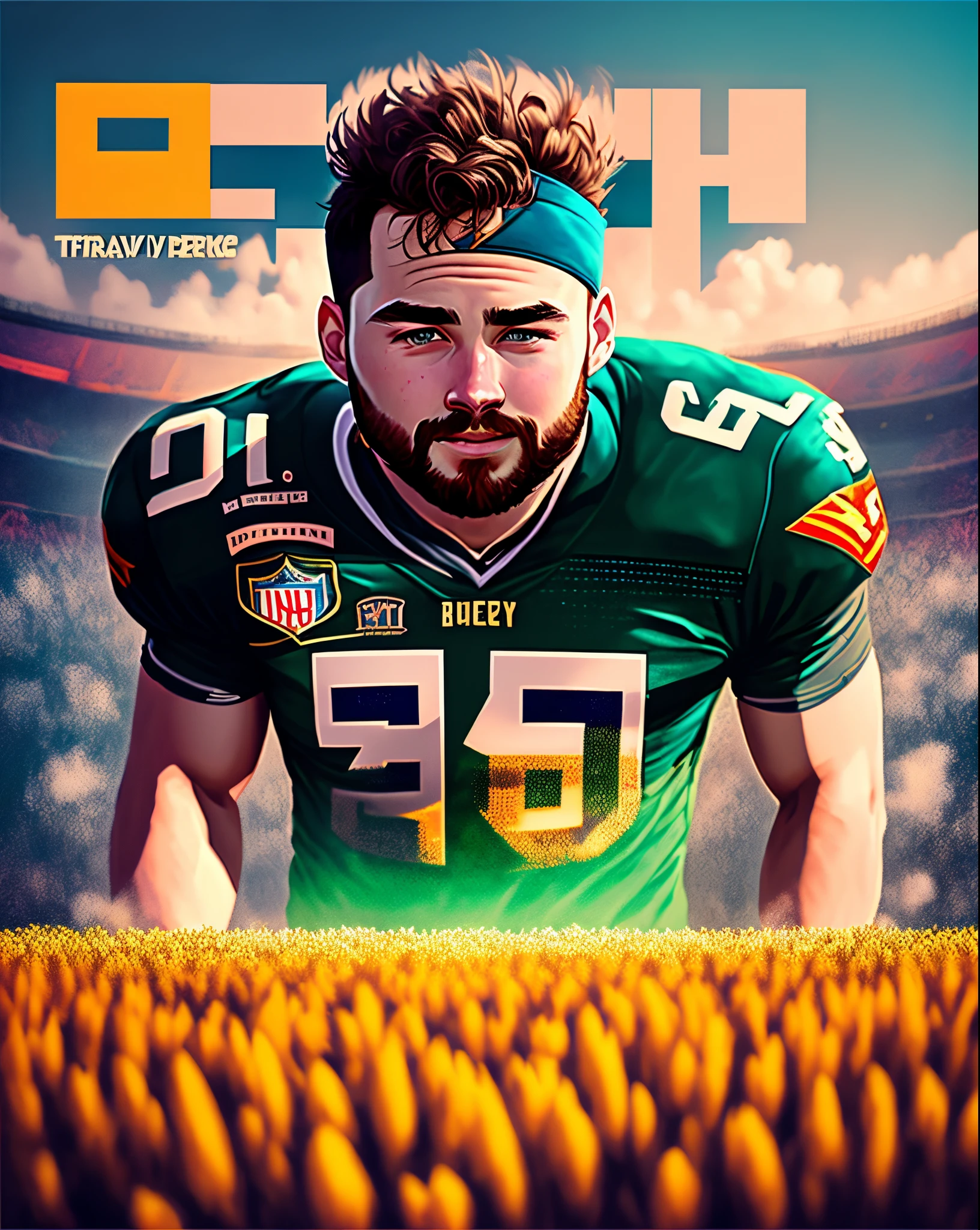 Disney pixar poster of travis klece on field