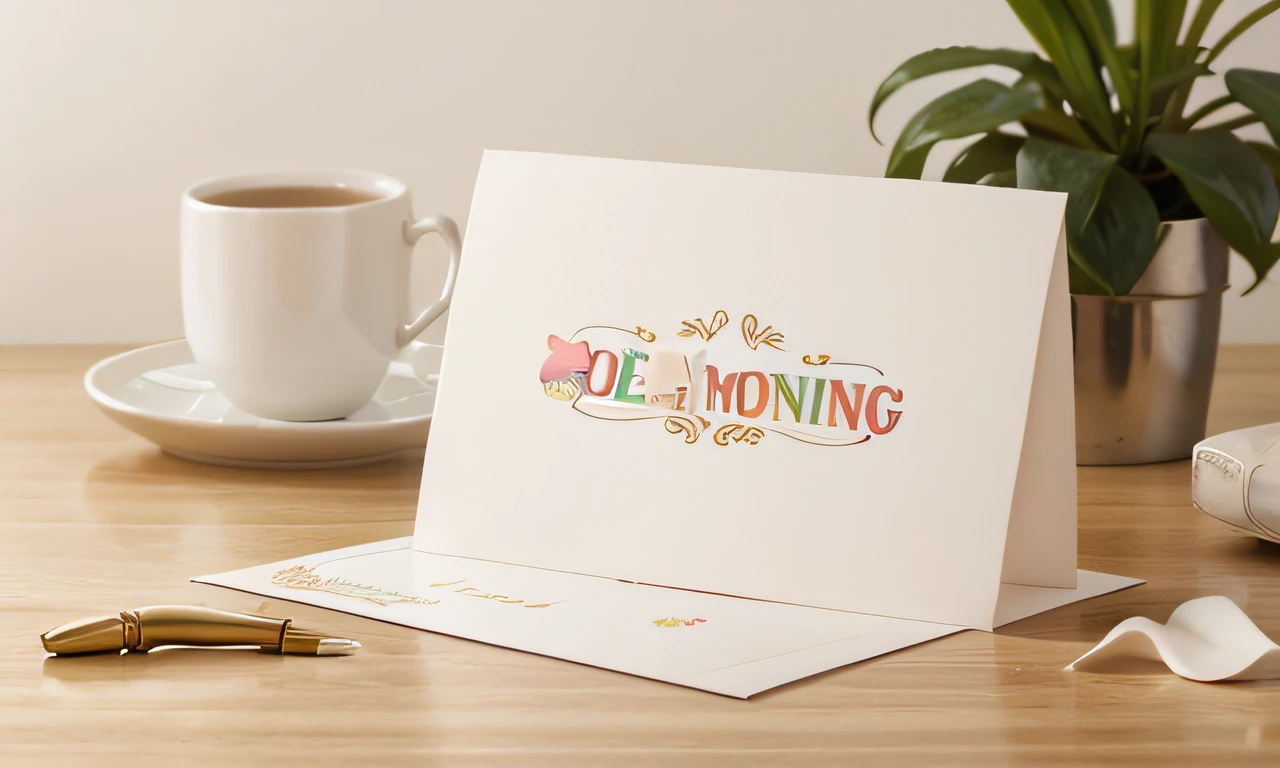 create a good morning card style image