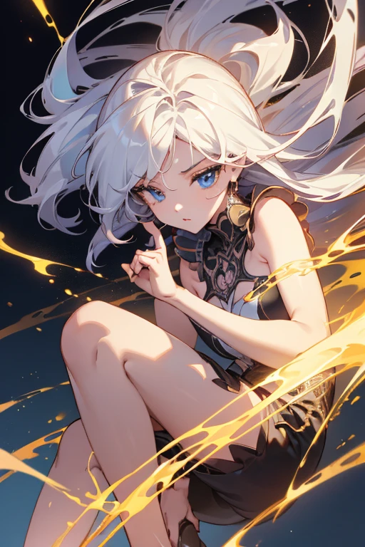 Best Quality,tmasterpiece,超A high resolution,8K分辨率,8k wallpaper, (((High quality finger shape))) ,((ultra - detailed)), (High Definition CG Illustration),(Face of shame), (Best Quality:1.2),Realistic 8K Ultra HD, K HD,(1 girl with small breasts:1.2),high quality texture, intricate-detail, Detailed texture, meticulous, high detal, Highly detailed CG, High quality shadows, (Realistically:1.1),(Realistic human skin:0.8),(Real Human Skin:0.8),(look at your thighs:1.2), realistic facial expression, Exquisite, beautiful and delicate face, Exquisite and beautiful eyes,White hair,Lustrous hair,length hair,Longhaire,Beautiful hair,Light blue eyes,Beautiful eyes,teens girl,Skinny face,small tits,tiny chest,Background month,Night Background