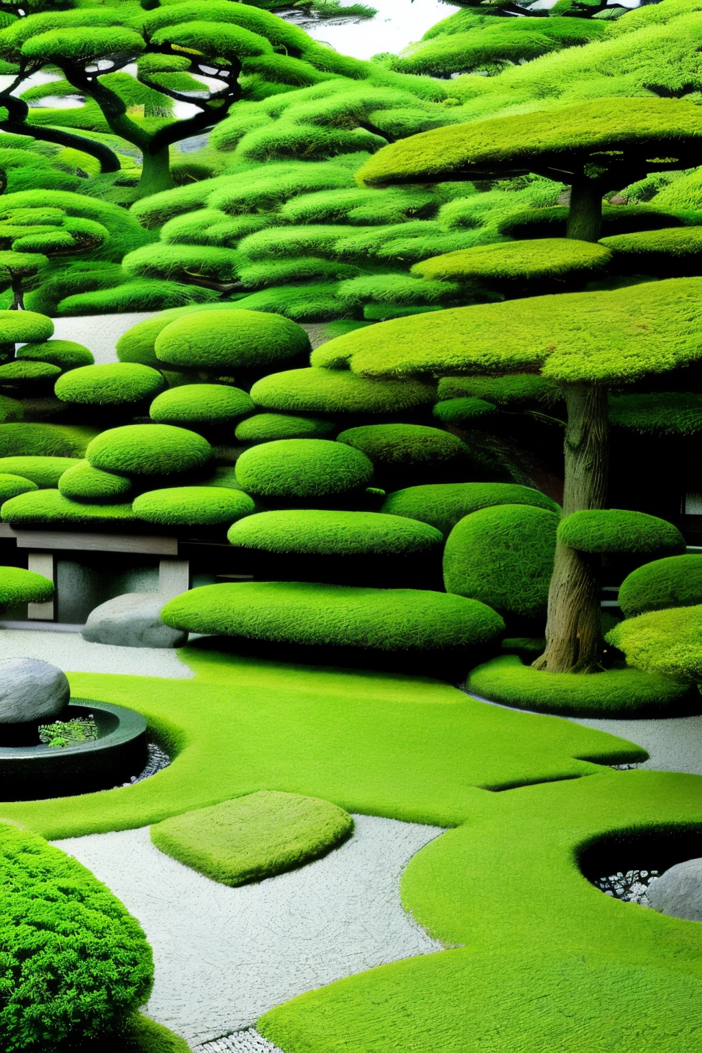 Japanese garden、Geometric pattern