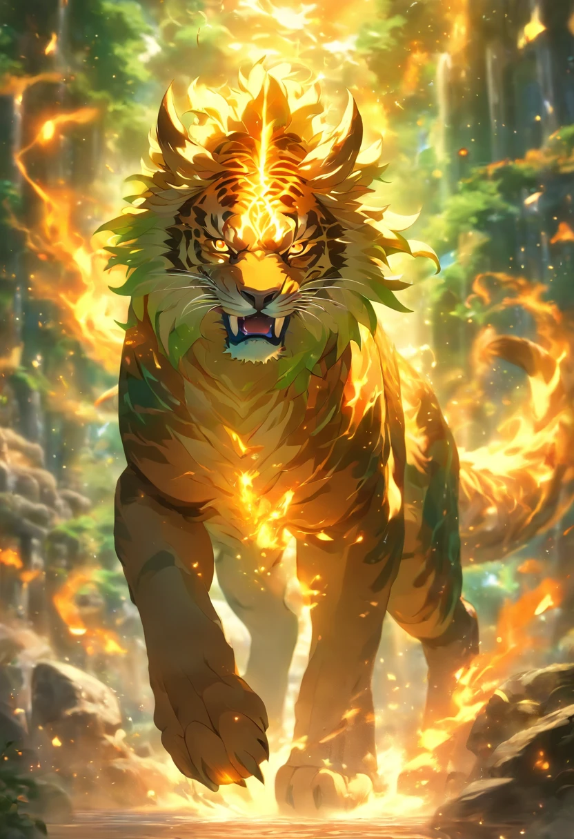 A dragon soaring in the sky, a sacred tiger running on the ground
(best quality,4k,8k,highres,masterpiece:1.2),ultra-detailed,(realistic,photorealistic,photo-realistic:1.37), vivid colors, sharp focus, HDR, studio lighting, ultra-fine painting,
dragon with intricately detailed scales, majestic wings, and piercing eyes, tiger with powerful muscles, majestic striped fur, and intense gaze, magical atmosphere, dynamic composition,
lush green scenery, floating clouds, glowing sun, mystical rays of light, ancient ruins in the background, sense of adventure and mystery, ethereal ambiance,
dragon and tiger in a fierce confrontation, displaying strength and power, intense and vibrant colors, epic battle scene, roaring flames and fiery breath, sparkles and magical effects,
unprecedented attention to detail, intricate textures and patterns, meticulous brushwork, stunning realism, fine artistic craftsmanship, dramatic lighting and shadows,
capturing the essence of mythical creatures, emphasizing their grandeur and majesty, evoking a sense of awe and wonder, masterful depiction of movement and energy,
fusion of fantasy and reality, blending traditional and modern art styles, showcasing the beauty and power of nature and wildlife, conveying a sense of harmony and balance.