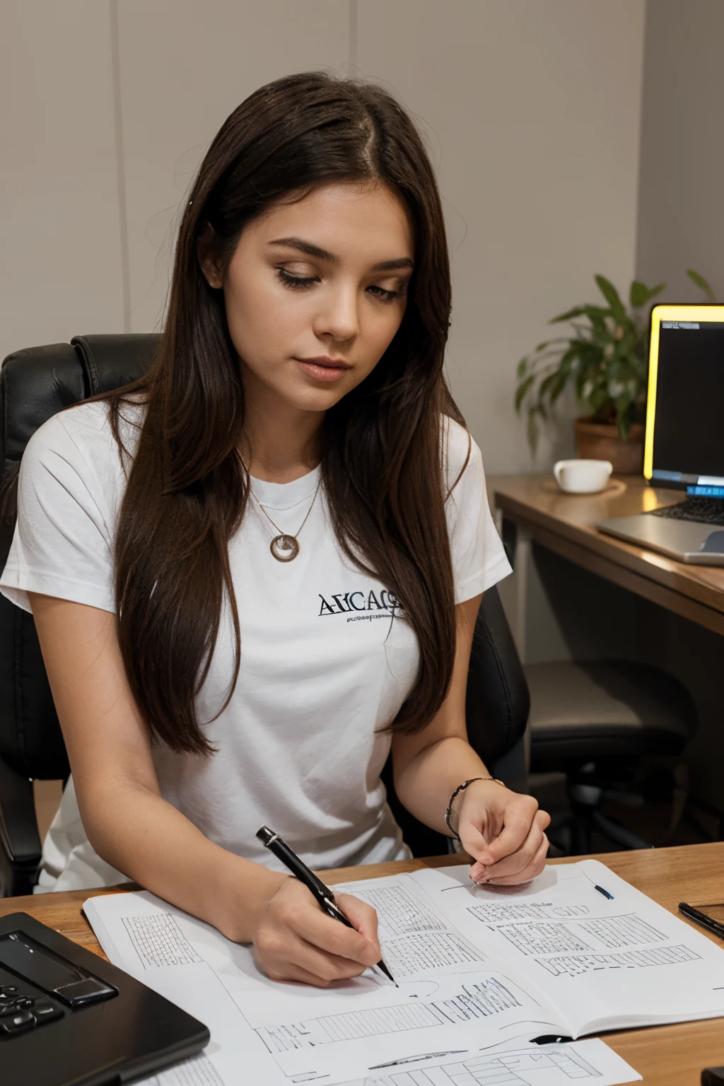 Design a logo for my business with Aria's name written on the background of programming and accounting codes