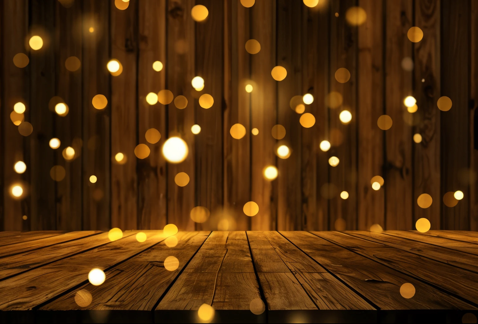 wooden floor with lights in the background, Bokeh background, Golden mottled dynamic lighting, golden firefly light, nice background bokeh, shining light, bokeh in the background only, bokeh shine, Bokevorous lighting, shining background lighting, bokeh effects, lights on, glimmering light, golden speckled lighting, Bokeh photos, background-image