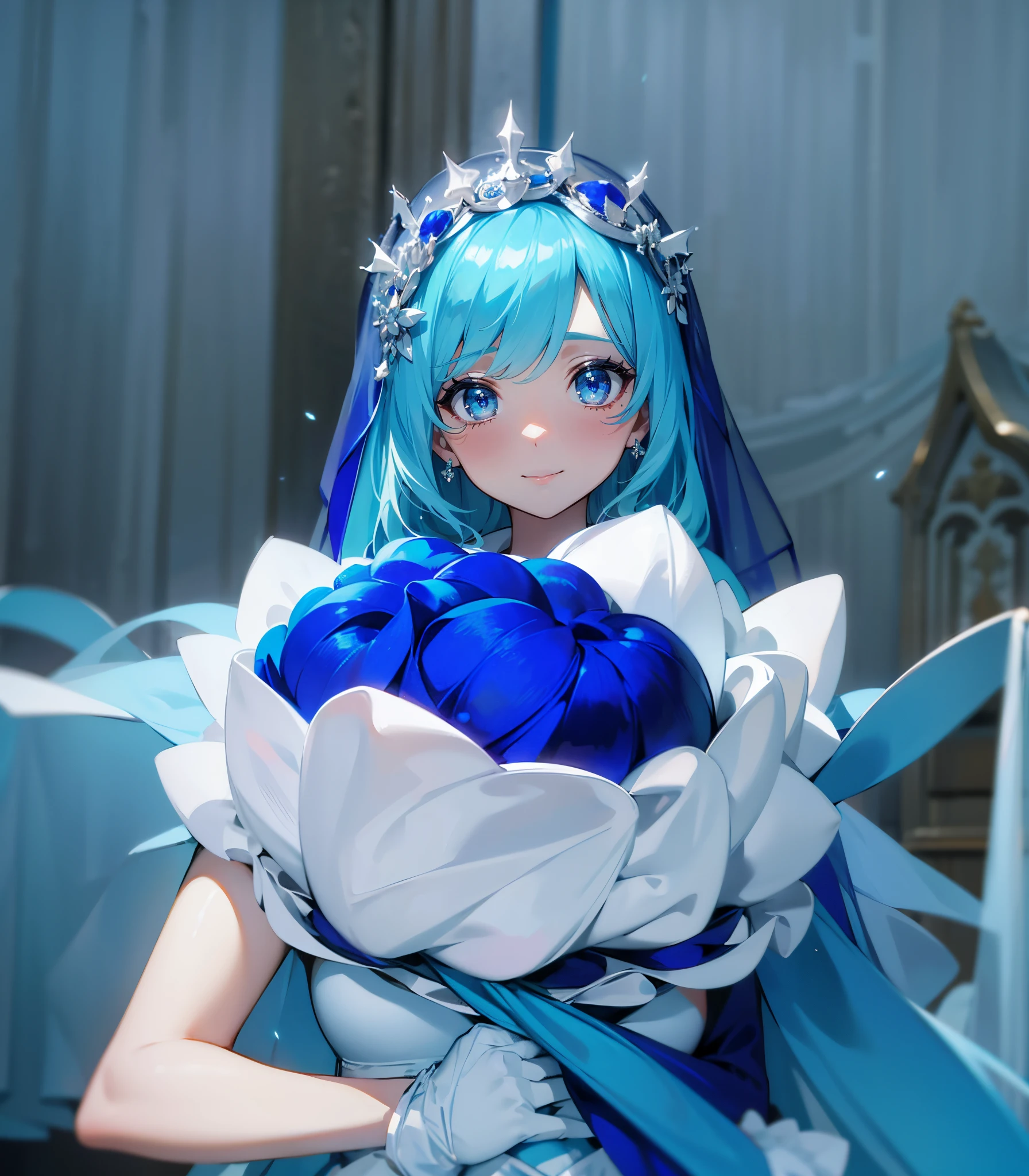 Beautiful, Wedding Blue Veil , Cute ,UHD.