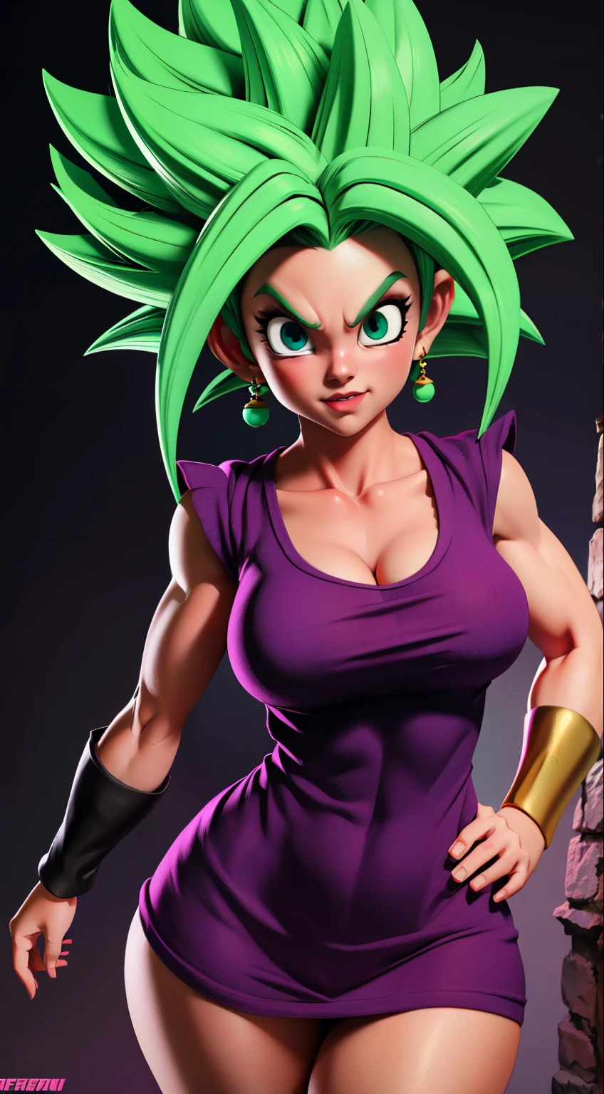 ((masterpiece)), ((proportion Aurea)), ((Dynamic)), ((natural)) ((best quality)), ((ultra-detalhado)), ((kefla dragon ball super)), {1mulher}, {neon green hair}, {super sayajin}, {style dragon ball super character}, olhos azuis, {{sexy}}, seios grandes , (roupa casual), {pubic_tatuagem, tatuagem brilhante}, {{anatomia perfeita}}, {{scenecy: jardim fantasy}}, {fundo com desfoque}, mudo, Bottom-up view, perfeito:1.2