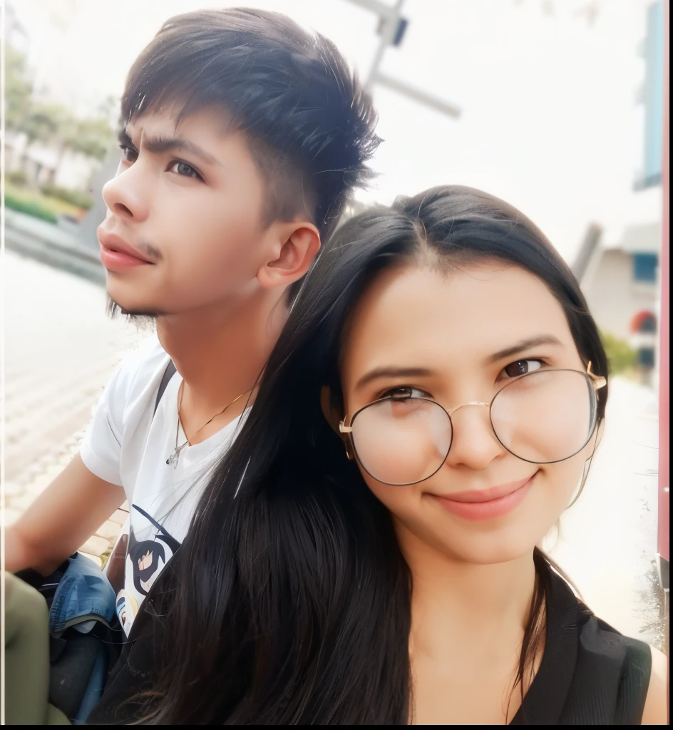 Create a Pixar poster about there is a man and woman sitting next to each other, lovely couple, couple pose, profile pic, in love selfie, nivanh chanthara, couple, ruan jia and brom, photo taken in 2 0 2 0, tyler edlin and natasha tan, leaked image, high quality upload, in city street, profile image, photo taken with canon.