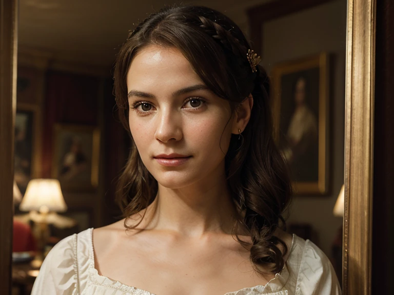 Generate a cinematic and accurate AI-crafted portrait of a woman from old-era Europe. Capture the essence of historical European fashion and style, paying meticulous attention to facial features that are authentic to the chosen era. Ensure the lighting and composition evoke a cinematic atmosphere, reminiscent of classic portraiture.
Consider incorporating details such as period-appropriate hairstyles, clothing, and accessories to enhance the historical accuracy of the portrait. Strive for realism in facial expressions, reflecting the nuances of the individual's character. Craft an image that transports viewers back in time, offering a glimpse into the elegance and charm of a woman from a bygone era in Europe.