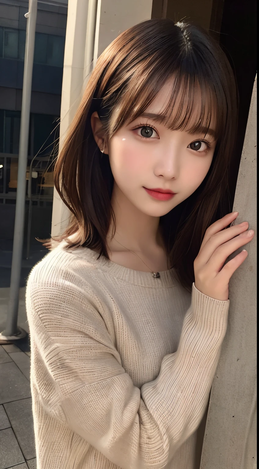 masutepiece, Best Quality,
Ultra-detailed, finely detail, hight resolution, in 8K,
((Photorealsitic:1.4, Raw photography, 超A high resolution,Top image quality: 1.4)),
Wallpaper,
((Perfect whole body configuration1.5)),
((Beautiful detailed eyes, Natural Color Lip、Clean face、Gaze staring at the camera、Lashes、big eye、Distinct double eyelids、Tear mole、glowy skin、Clean skin quality、lipgloss)),
((a serene smile:1.5)),
((Random and cute hairstyles)),
((Short knitwear that adheres to the body:1.5)),
((Translucent knitwear and skirts:1.5)),((large breasts size、cleavage of the breast:1.2)),
((Random and cute micro mini skirt:1.5)),
((Squat and open legs:1.5)),
((breastsout、under look eyes、Mole on the arm:1.2)),
((look up to)),
((Random blurry background)),
((Random and cute facial expressions:1.5)),,
((((1人の女性:1.5))))
very detailed and professional lighting、
((Sexy underwear visible through skirt:1.5))、
((thigh visible:1.5))