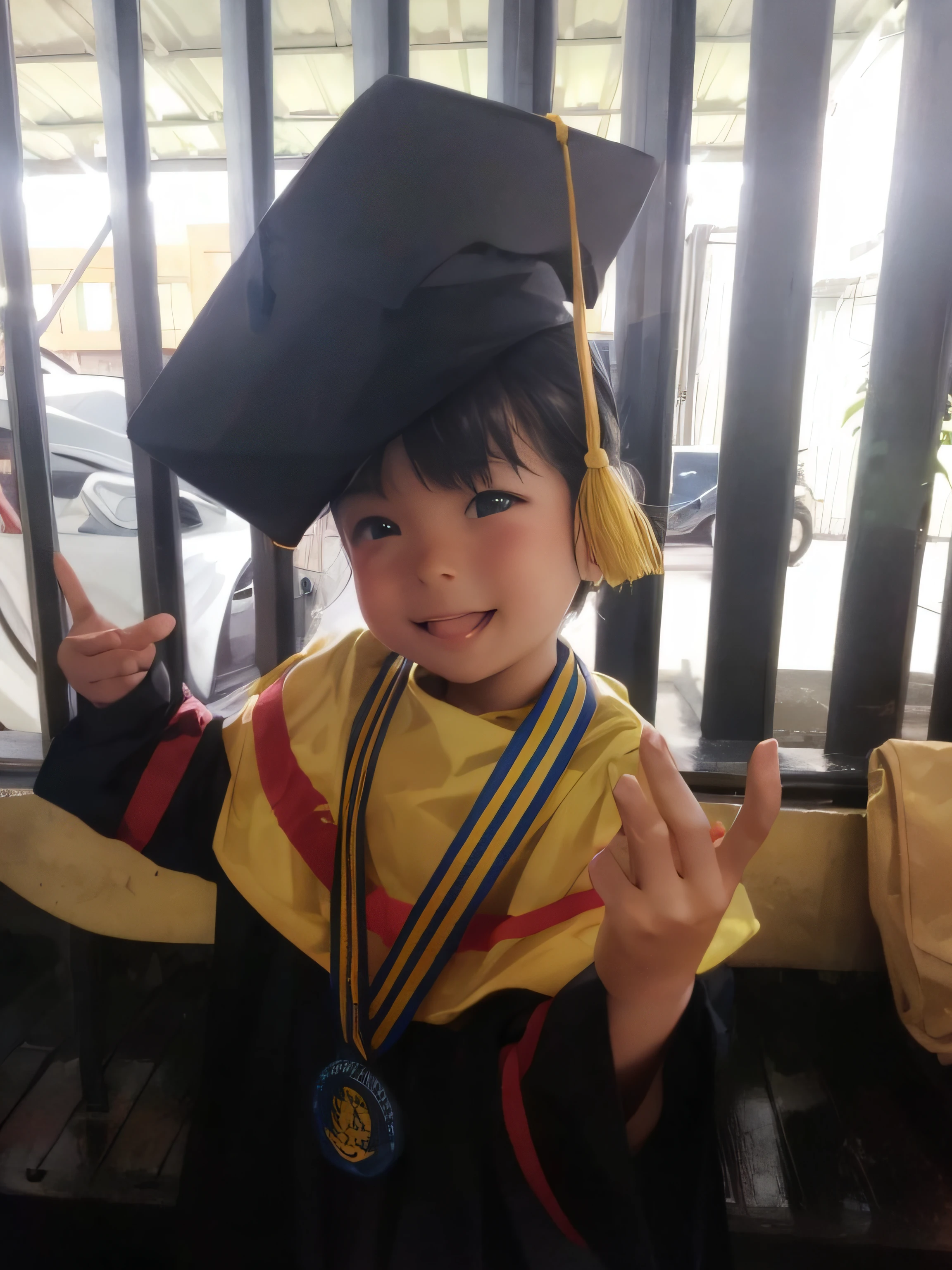 child, graduation, school background, cute