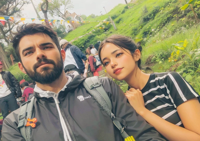 Realstic , lovely cuple , 3D background , swet movement