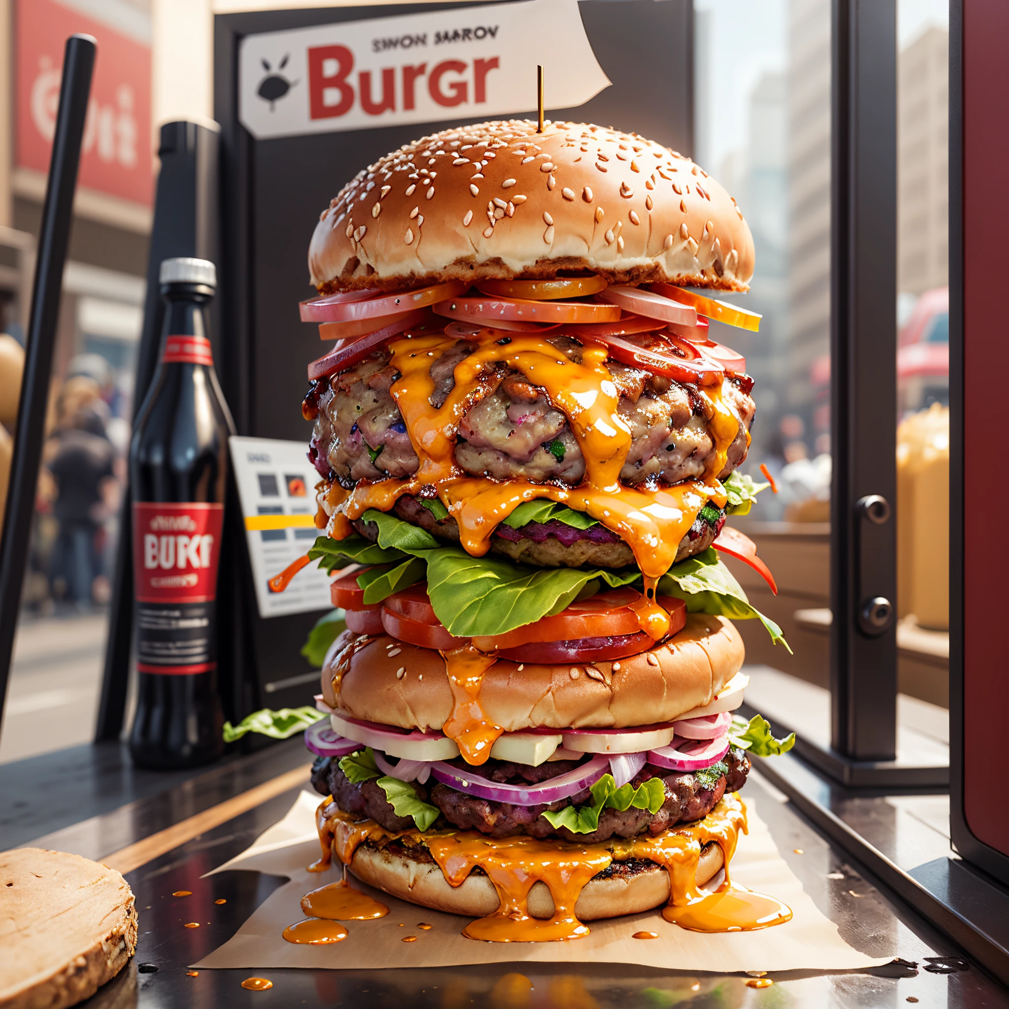 burger made of metal