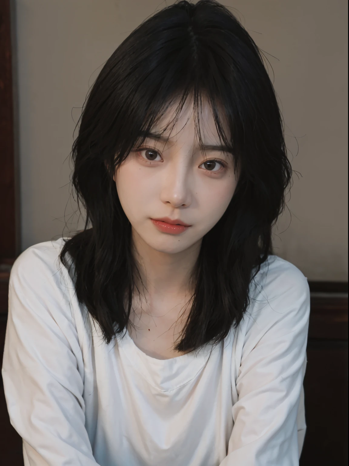 Best quality， 超高分辨率， （realistically：1.4），A woman in a white top poses for a photo,nevando，🤤 girl portrait, beautiful Korean women, gorgeous young korean woman, Korean girls, Urzans, Young and cute Korean face, Cute and delicate face, Those girls&#39; The avatar is cute and exquisite, beautiful young korean woman, young and lovely Asian face, Pale round face, Cute Korean face, Beautiful Asian Girls