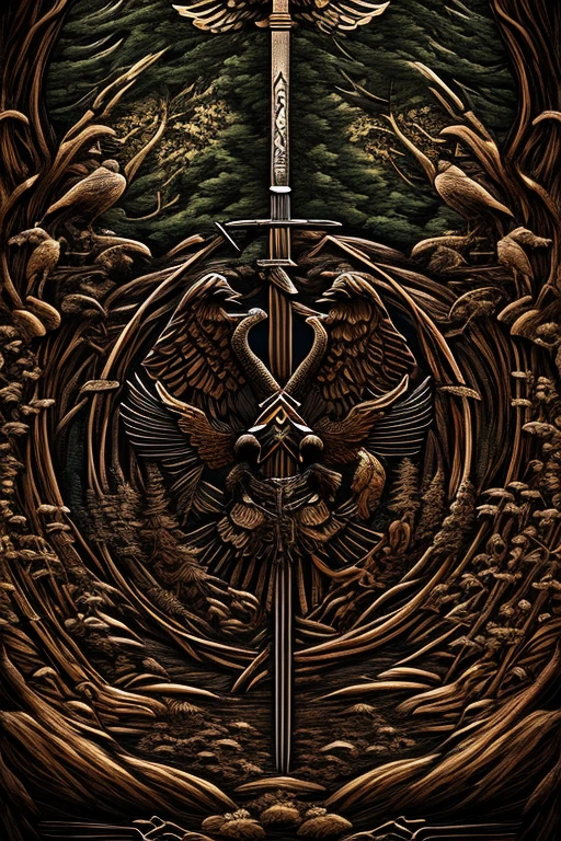 In the deep forest、double-headed eagle and rusty sword