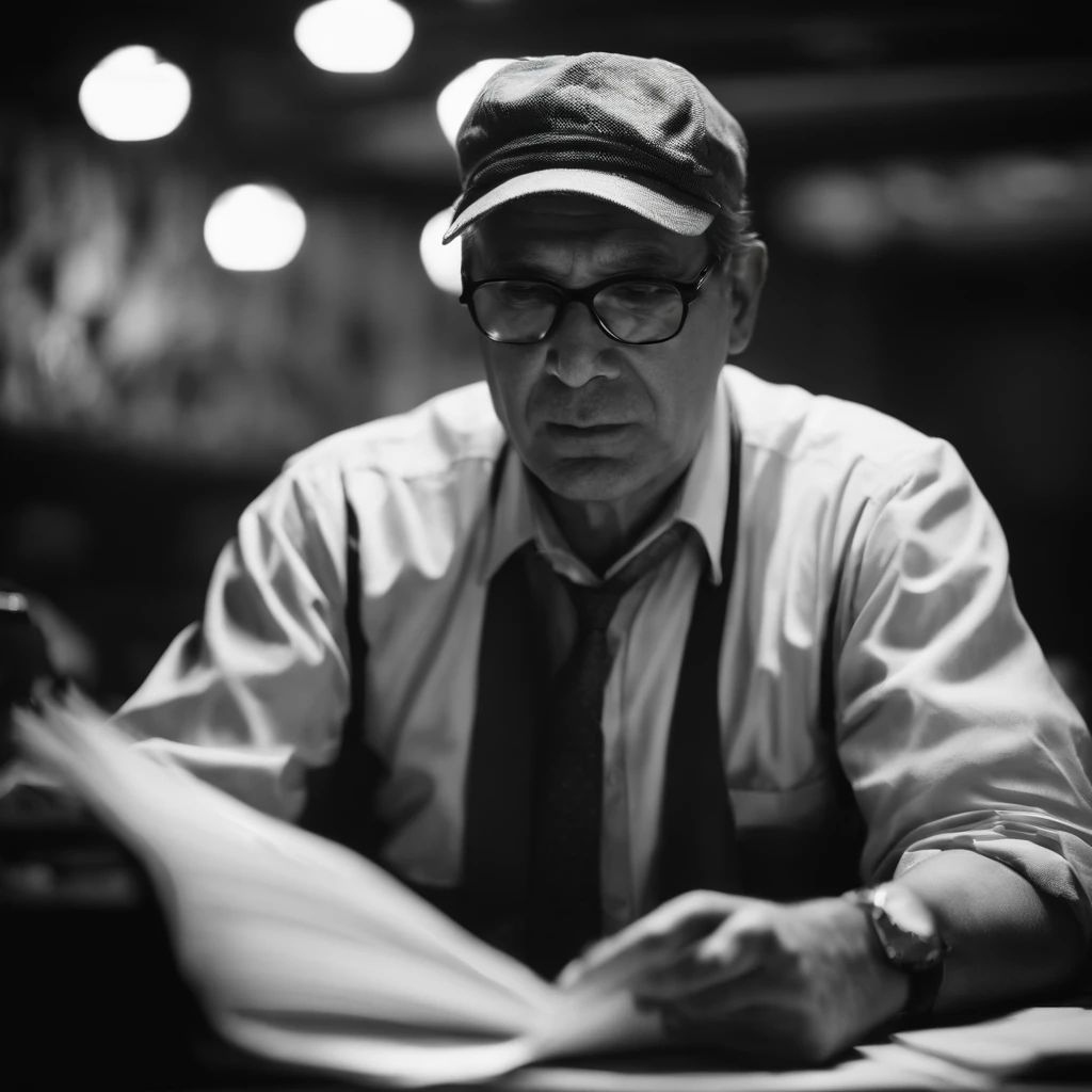 newspaperman、black-and-white