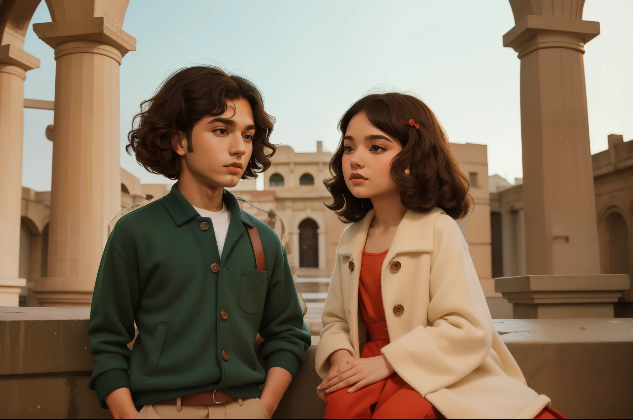 casual boy clothing from the 1960s, trousers and sweater