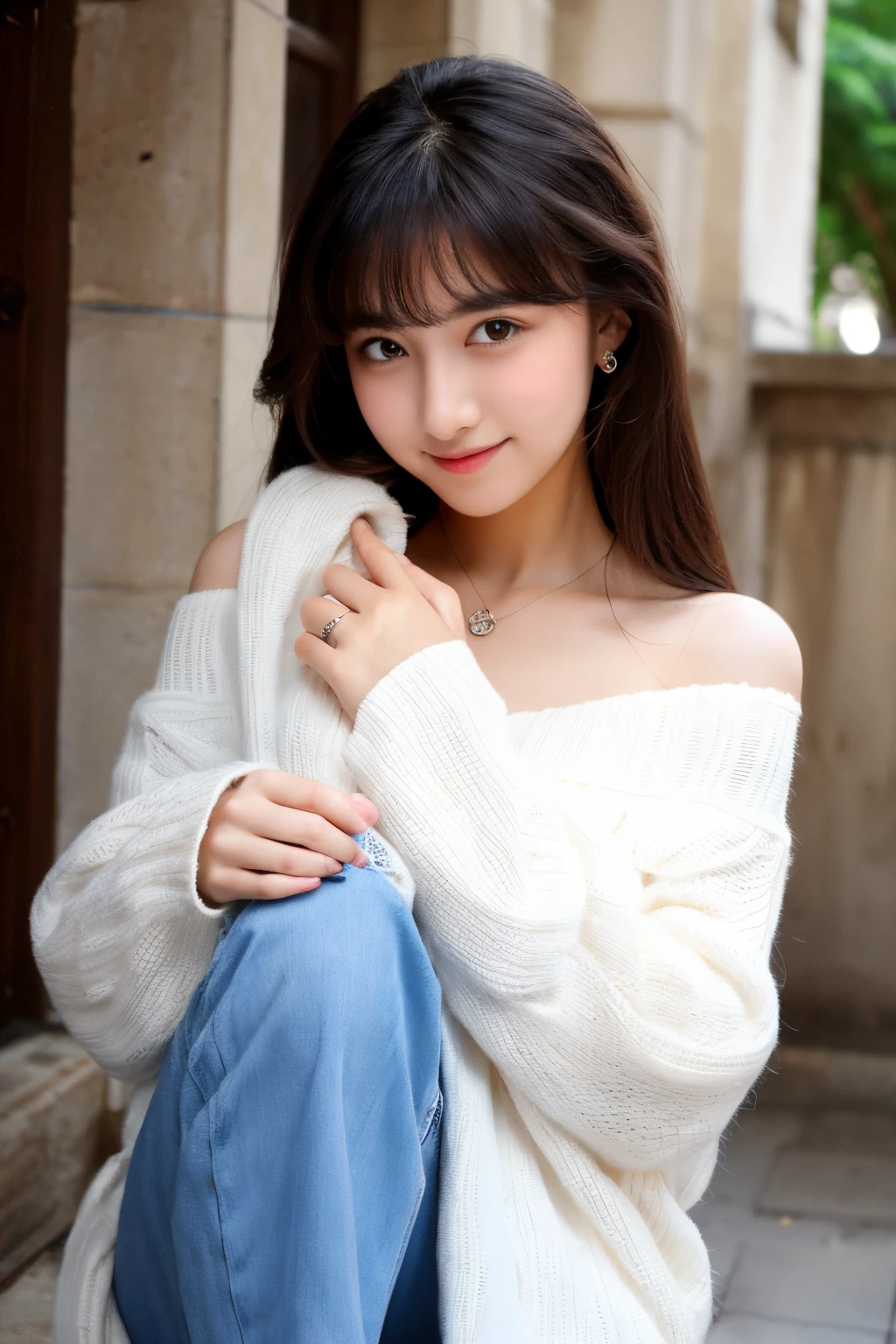 shy beautiful girl
