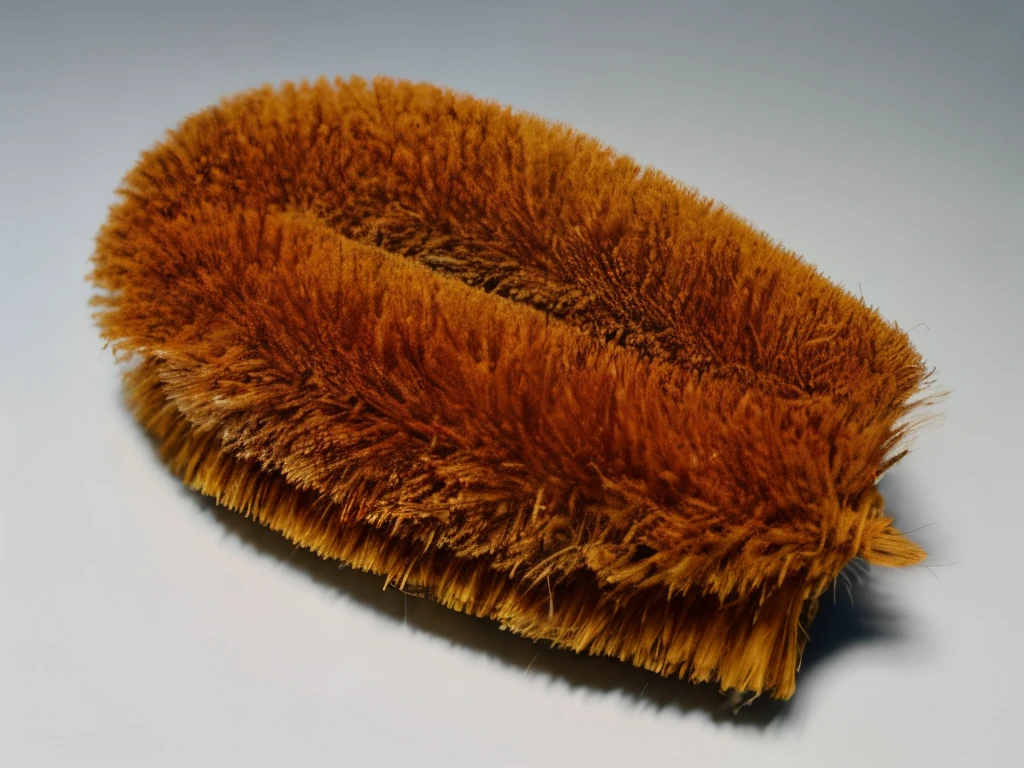 Close-up of brown brush on white surface