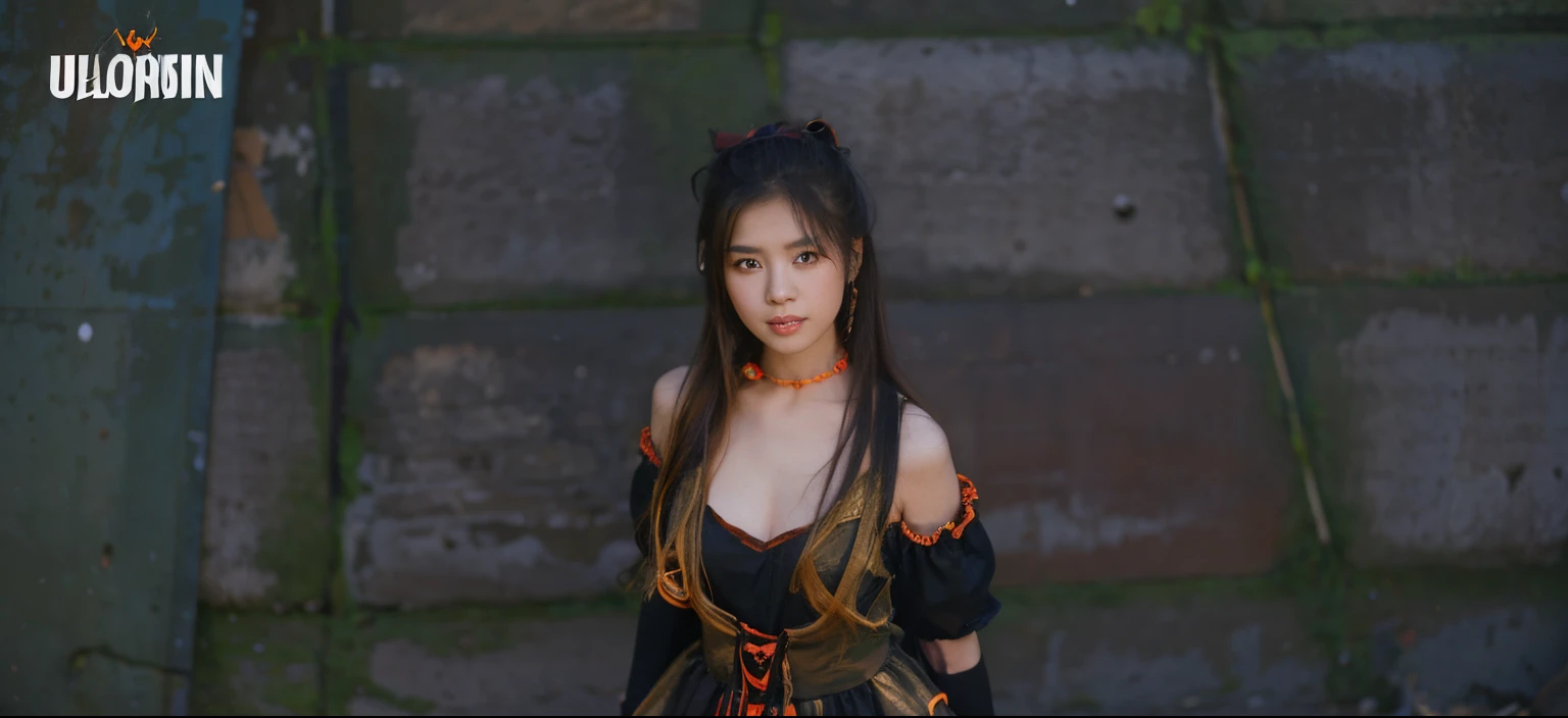 Asian girls with cute halloween dress