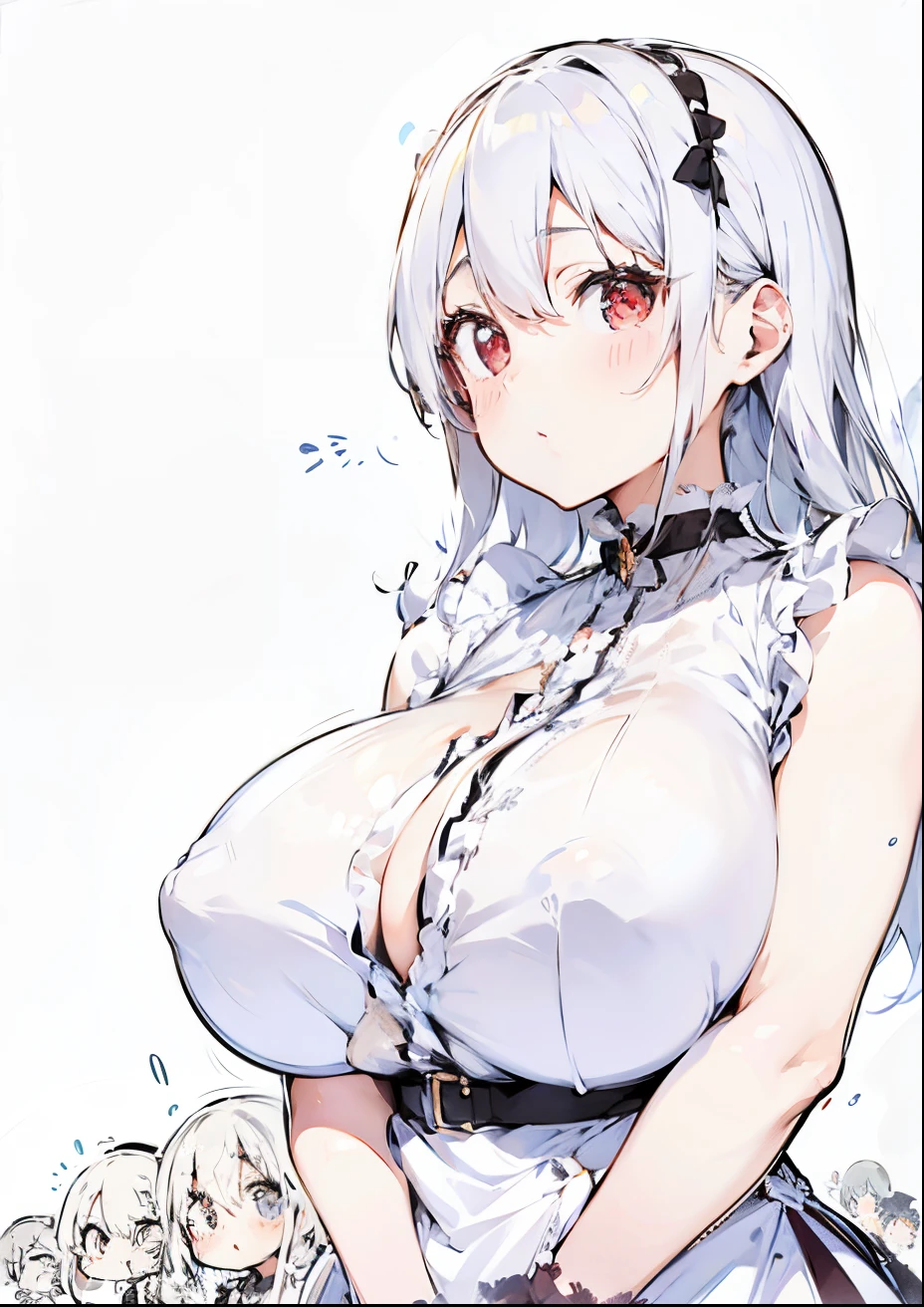 Make her breasts Bigger, her face more beautiful