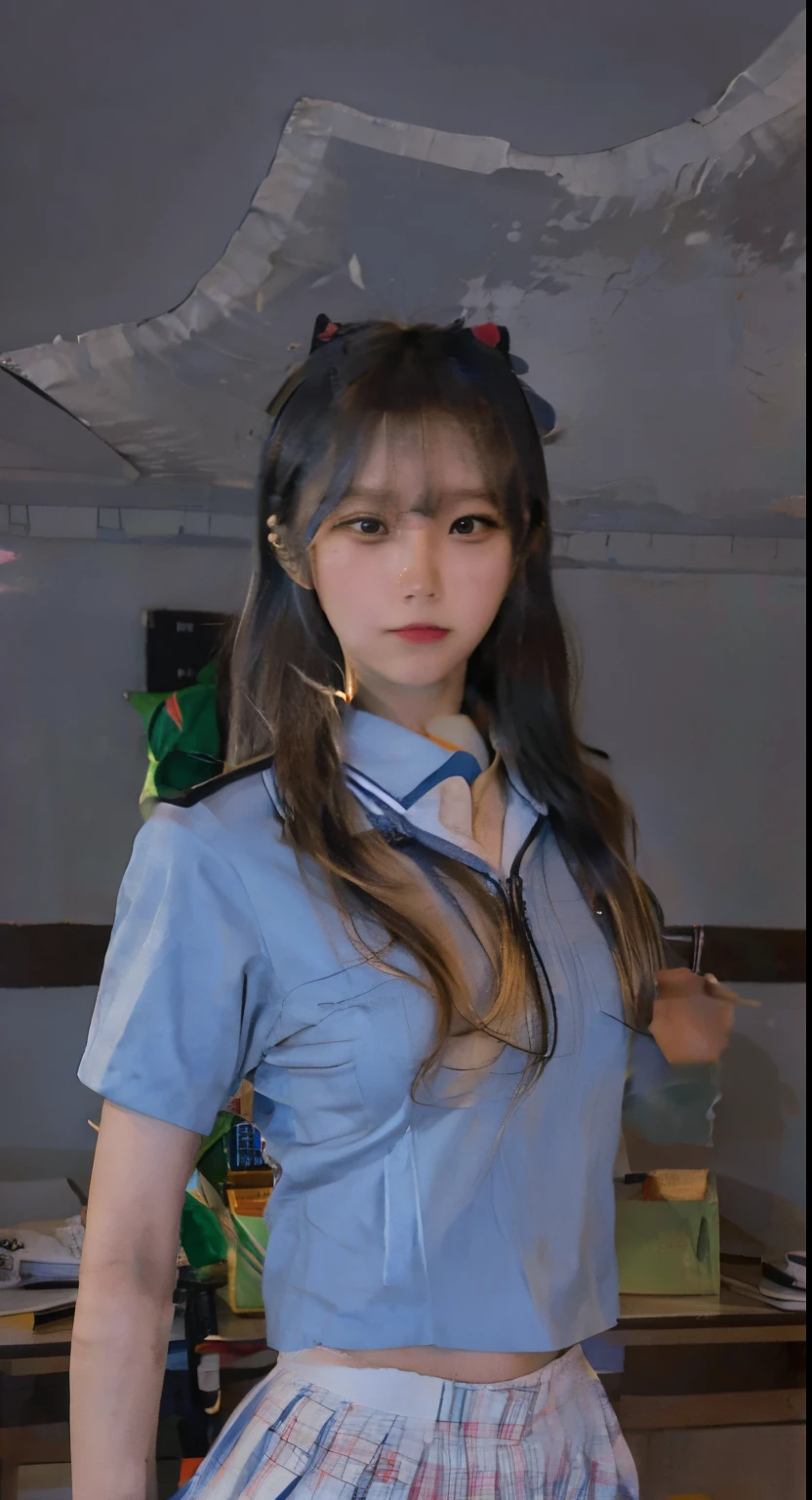 Korean school girl in uniform