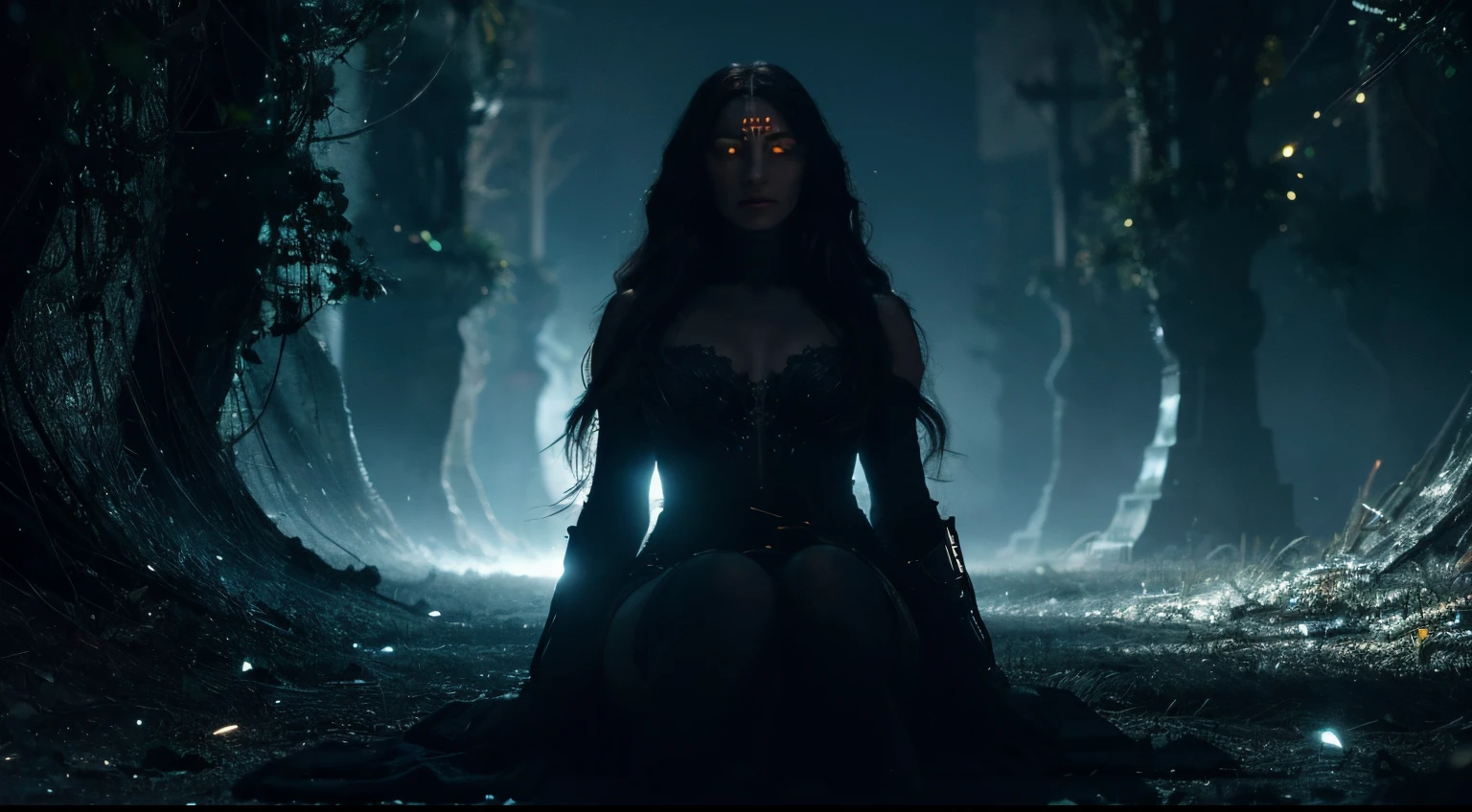 Imagine a cinematic UHD wallpaper art masterpiece showcasing a Cosmic Fallen Angel with meticulous attention to detail, emphasizing accuracy and precision in facial features. The glowing light eyes radiate an otherworldly aura, captivating the viewer with a profound sense of cosmic mystery. The biomechanical elements, intricately designed, merge seamlessly with the organic, creating an eerie and cinematic composition.
The color palette, intentionally vibrant and very bright, defies convention, immersing the observer in a cosmic dreamscape. The play of light particles enhances the celestial atmosphere, contributing to the overall visual spectacle. This professionally crafted Mshiff wallpaper art captures the essence of a nightmarish yet captivating aesthetic, ensuring that every aspect, especially the facial details, is presented with the utmost accuracy and precision, delivering a visually stunning and cinematic experience in ultra-high definition.