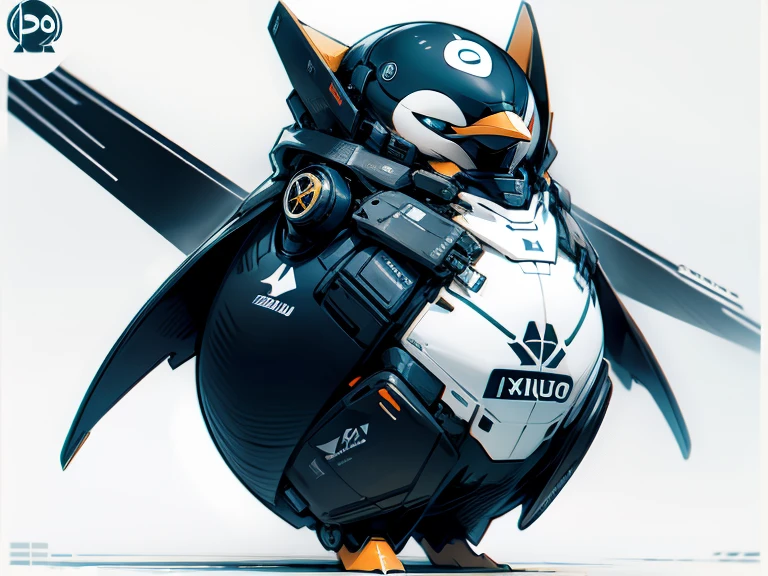 Penguin icon, futuristic icon, logo